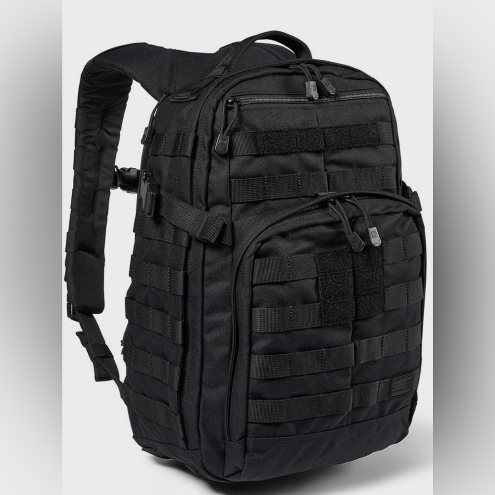 Tactical Black Men's Backpack - Durable MOLLE Daypack